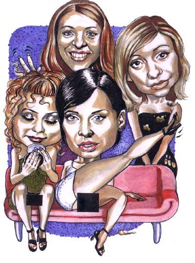 Шарж женский коллектив