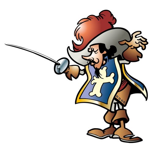 Раскраска три мушкетера Портос