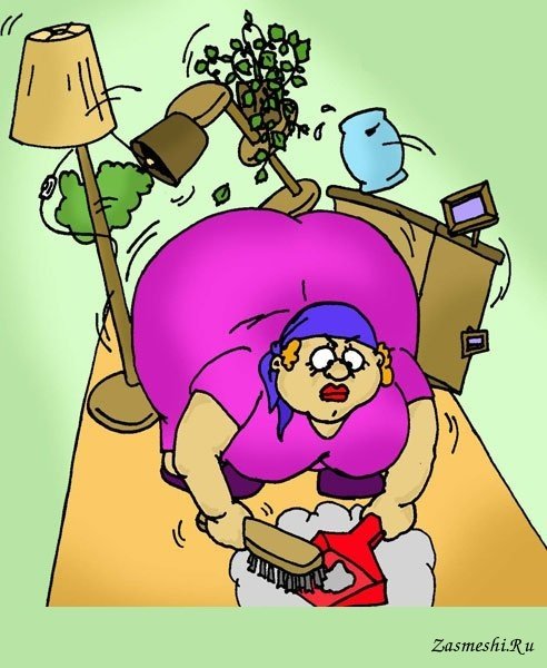 Уборщица карикатура