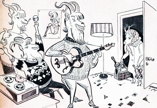 Карикатура музыканты СССР