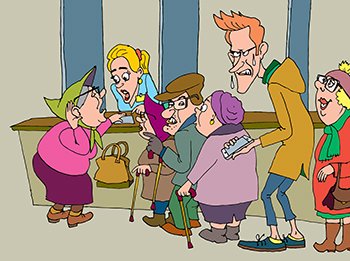 Пациенты в очереди вектор