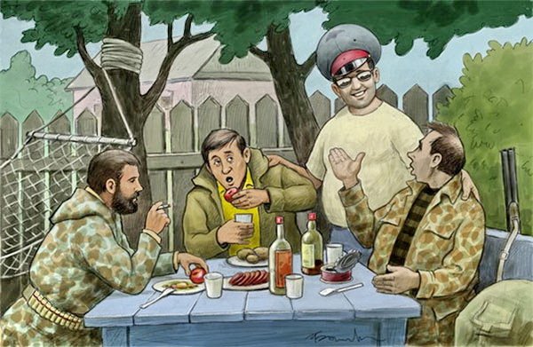 Три охотника карикатура