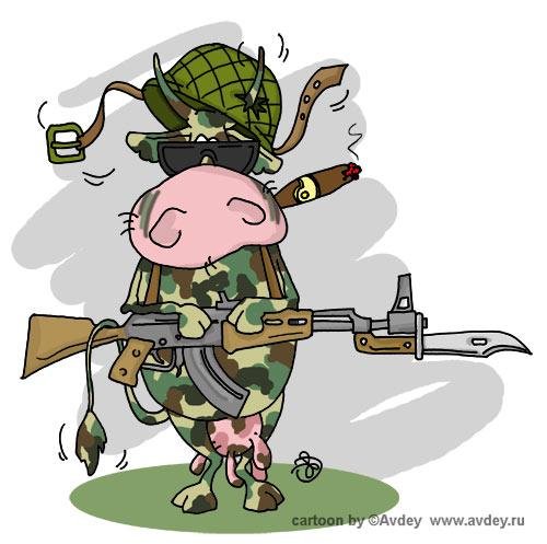 Мультяшная девочка в военной форме