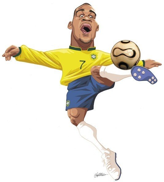 Дружеский шарж на футболиста
