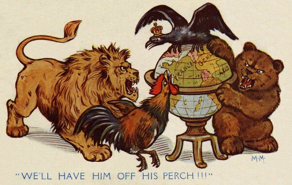 Английский Лев и русский медведь карикатура