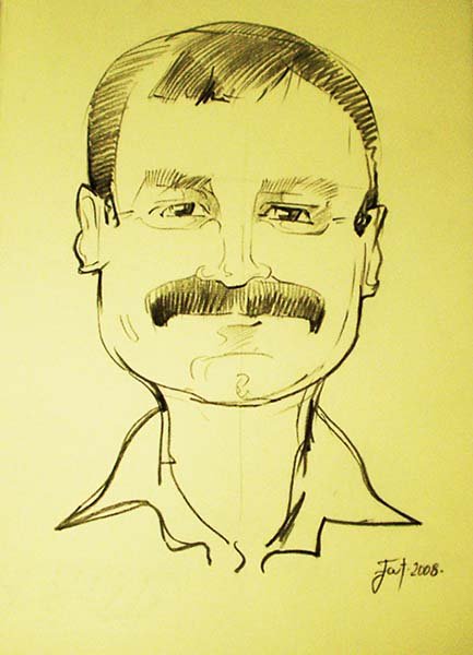 Мужчина с усами рисунок