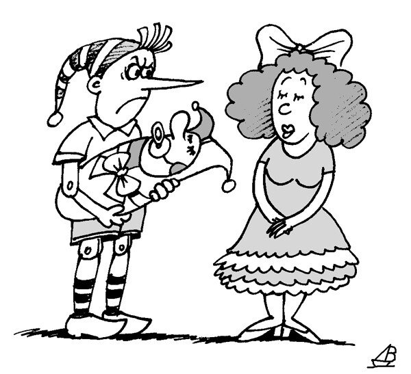 Карикатуры про Мальвину