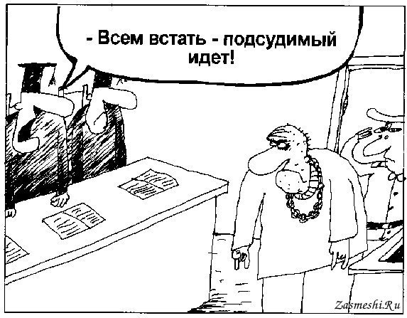 Судебное заседание карикатура