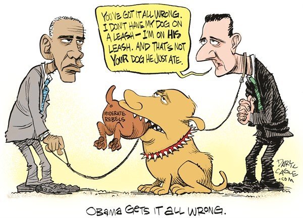 Карикатура на поводке