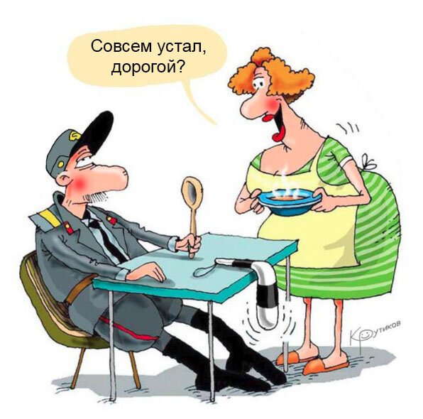 Карикатура устала на работе