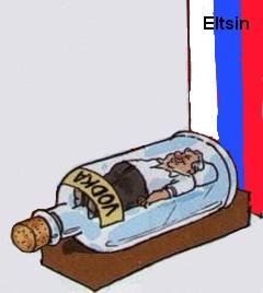 Карикатуры на Ельцина алкаша