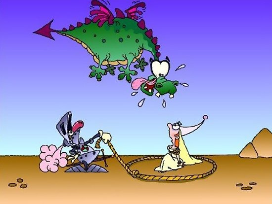 Дракон и принцесса карикатура