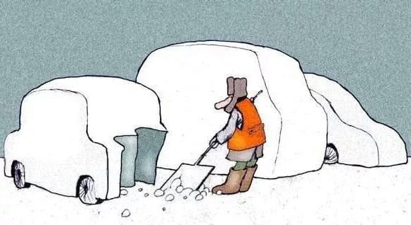 Уборка снега юмор