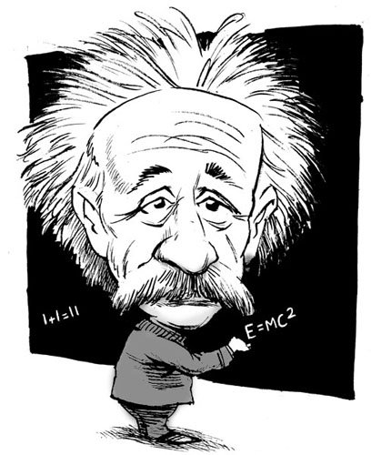 Альберт Эйнштейн эскиз