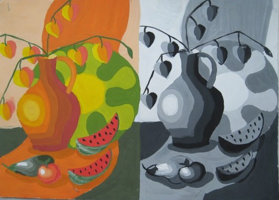 Живопись ахроматическая гамма ДХШ