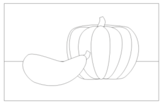 Раскраска тыква кабачок