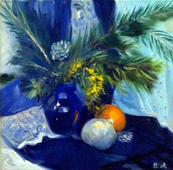 Праздничный новогодний натюрморт