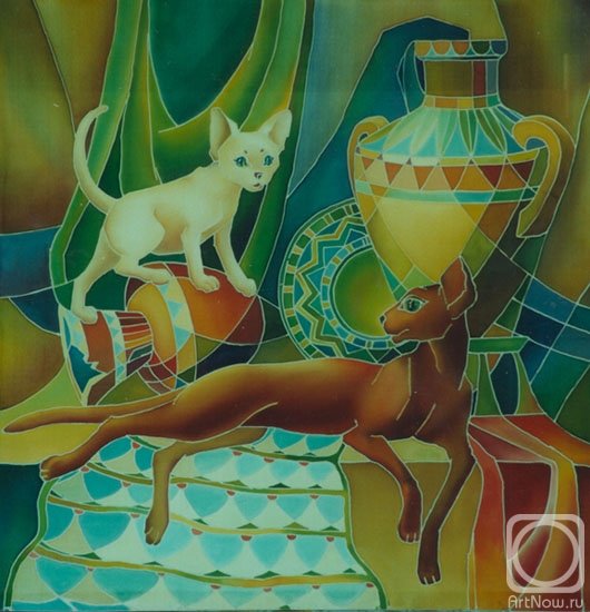 Композиция с кошкой