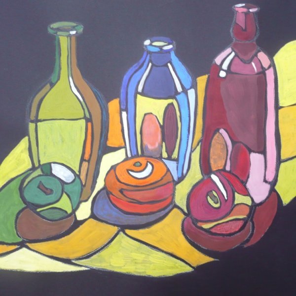 Декоративный натюрморт, училище Рериха