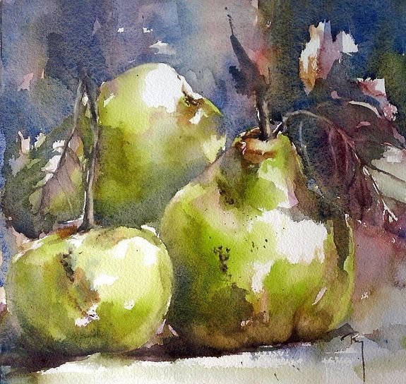 Этюды акварелью Аля Прима