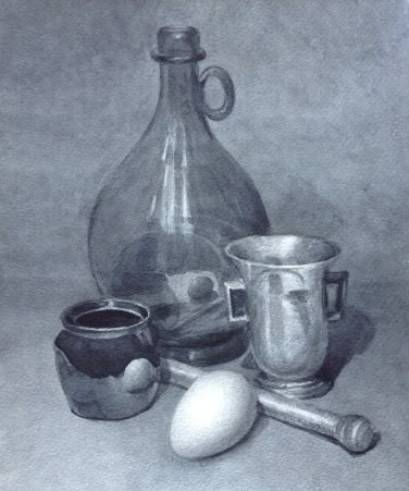 Академический натюрморт темпера