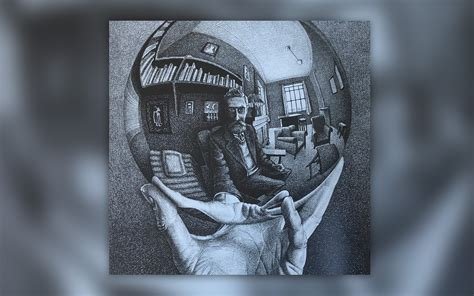 Мауриц Корнелис Эшер рука с отражающим шаром