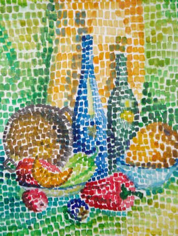 Точечная живопись натюрморт