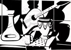 Натюрморт силуэт графика (50 фото)