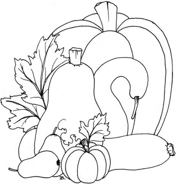 Овощи и фрукты полезные продукты раскраска