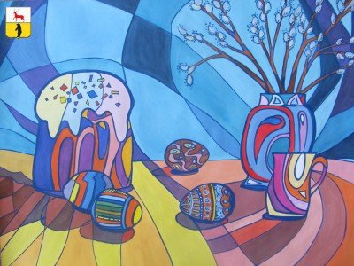 Декоративный натюрморт Пасха