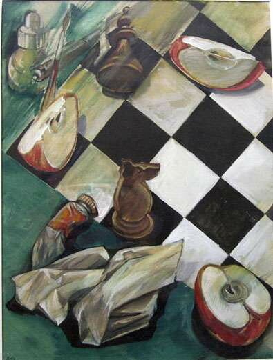 Юрий Алексеевич Васнецов натюрморт с шахматной доской