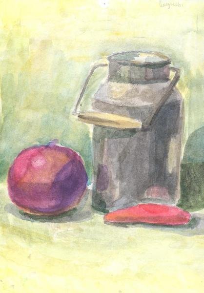 Бидон акварелью