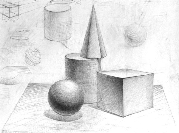 Построение натюрморта из геометрических фигур