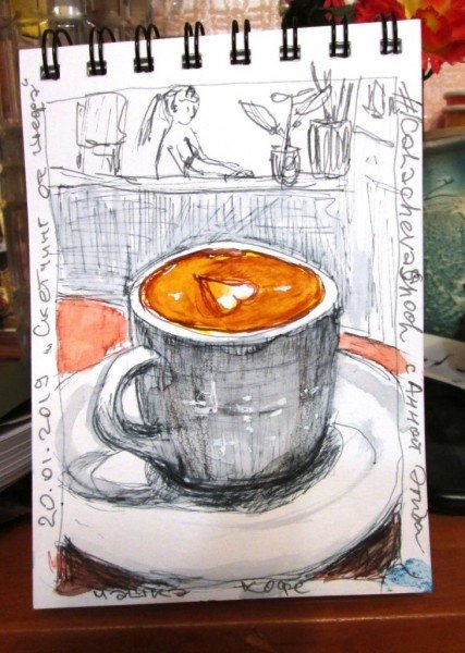 Рисование еды акварелью