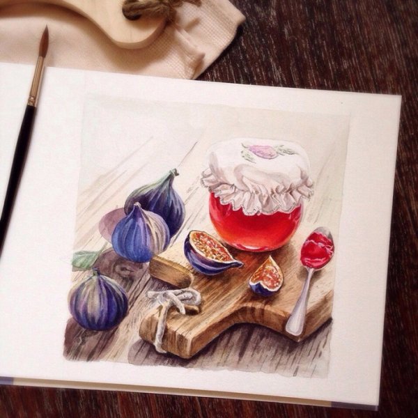 Натюрморт цветной бумагой