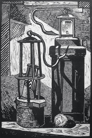 Натюрморт с лампой карандашом