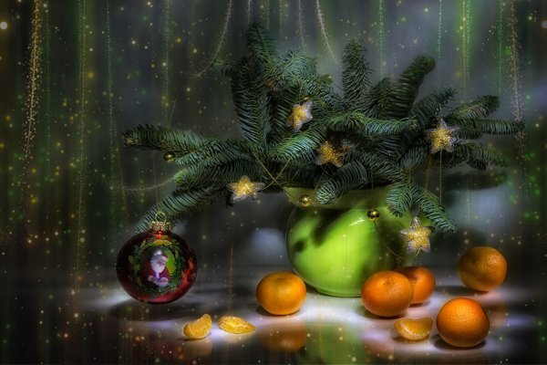 Зимний натюрморт живопись