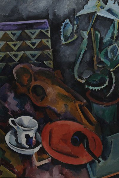 Александр Куприн "натюрморт с кофейником и синим подносом" (1914)