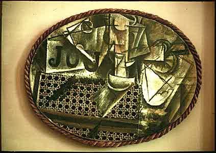 Пабло Пикассо натюрморт с соломенным стулом