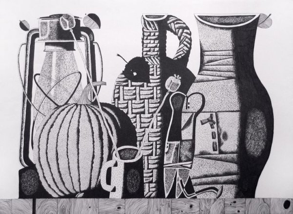 Графическая композиция натюрморт