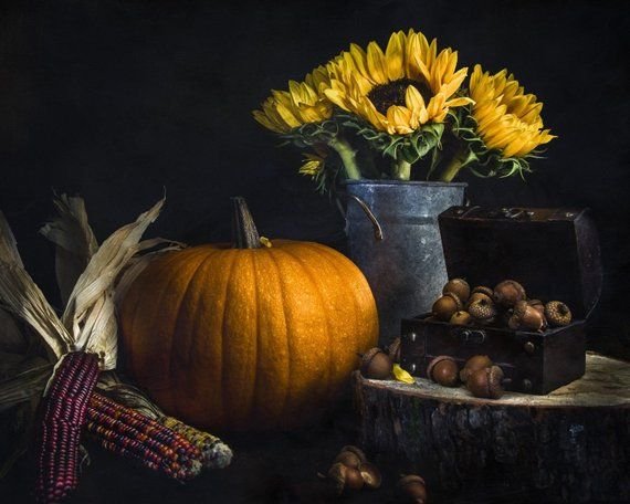 Натюрморт с подсолнухами