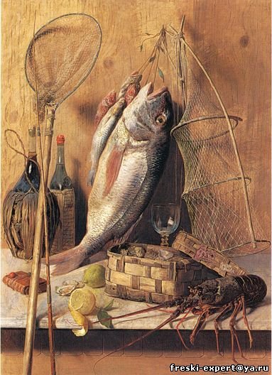 Рыбацкий натюрморт живопись