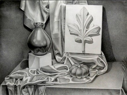 Натюрморт с гипсовой розеткой (47 фото)