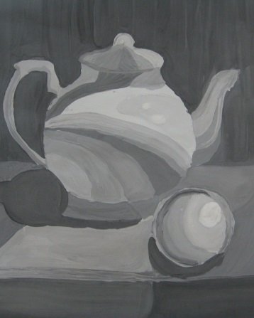 Натюрморт гуашью черно белый (49 фото)