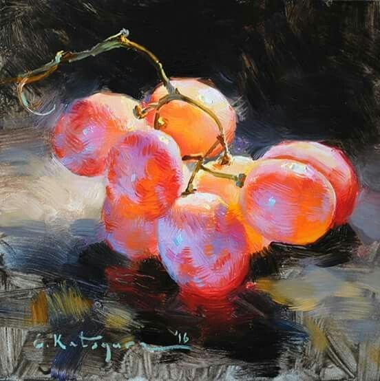 Елена Кацура живопись мастихином