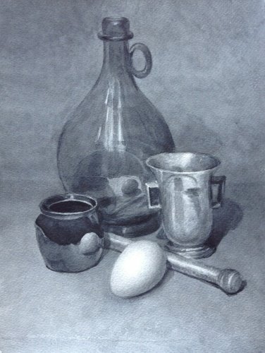 Гризайль натюрморт Андрияки