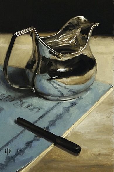 Натюрморт с металлическим предметом