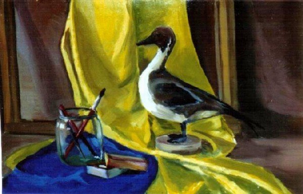 Натюрморт с уткой живопись