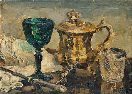 Пётр Кончаловский натюрморт зеленая Рюмка