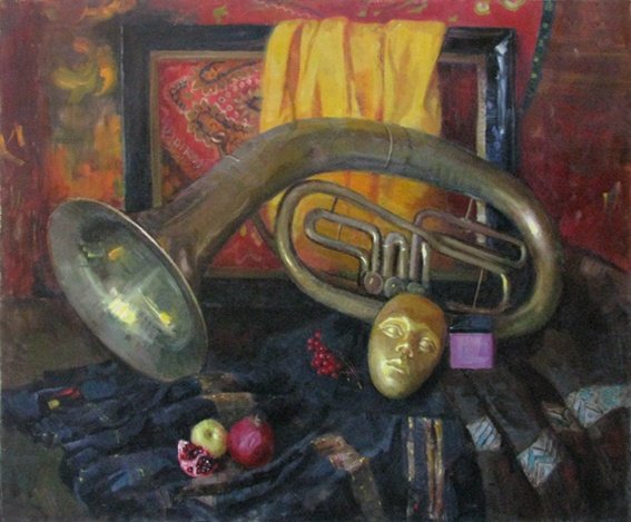 Натюрморт с трубой музыкальной